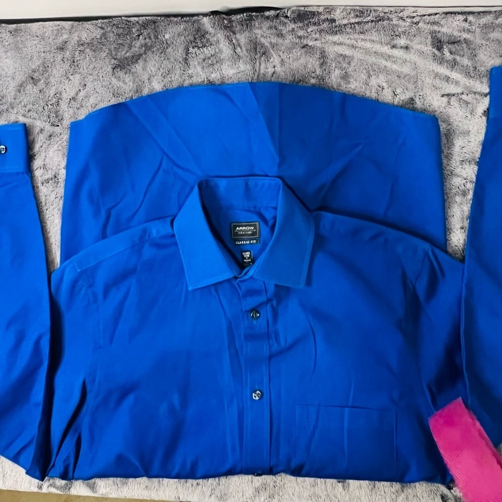 Men’s Blue Long Sleeve Button Down Shirt Size S - Picture 3 of 6